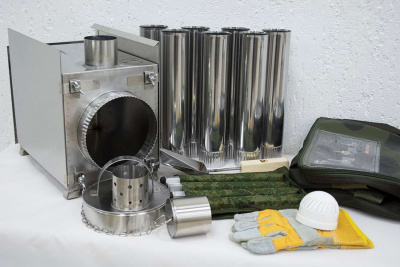 Печь Берег для палатки "Экономка" Малая New (без экранов - труба 65мм)