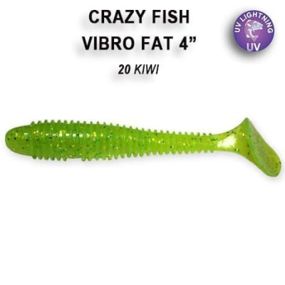 Силиконовая приманка Crazy Fish Vibro Fat 4" 14-100-20-6