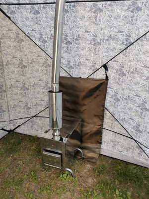 Походная баня Пингвин Призма Премиум (1-сл) 215*215 cm Композит (бело-синий)