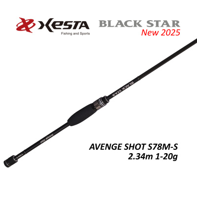 Спиннинг Xesta Black Star Avenge Shot S78M-S 2.34m 1-20gr