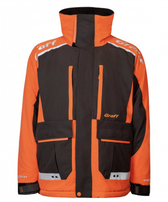 Костюм рыболовный Graff (поплавок -15°С) (215ОВ-11 черно-оранжевый) размер M (182-188)
