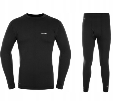 Термобелье Graff Duo Skin 300 футболка + кальсоны (черный) размер XL