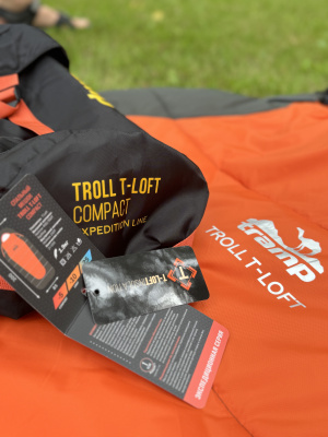 Спальный мешок кокон Tramp Troll T-Loft Compact (правый) 200*90*85 см (-25°C)