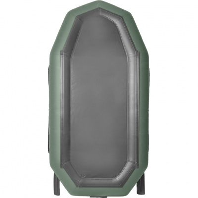 Лодка гребная под мотор Лоцман Профи С-260 МПРС зелёный (реечная слань, приставка под мотор)