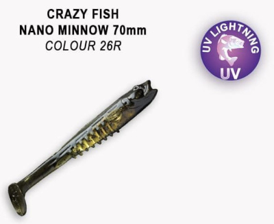 Силиконовая приманка Crazy Fish Nano Minnow 2.8" 53-70-26-7